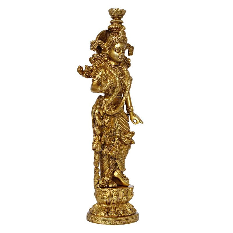 Brass Radha Ido In Gold Color Height 14 Inch