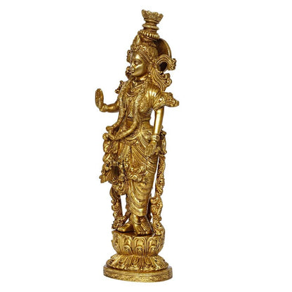 Brass Radha Ido In Gold Color Height 14 Inch