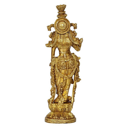 Brass Radha Ido In Gold Color Height 14 Inch