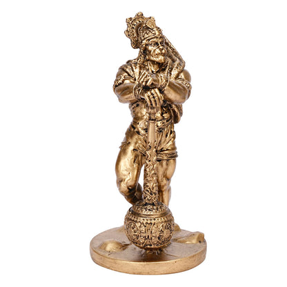 Warriors Lord Hanuman Ji Resin Murti Bajrangbali Bhagwan Sankat Mochan Statue for Pooja Home Decor Gift 5 Inch