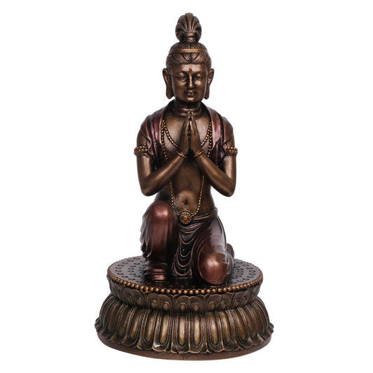 Resin Buddha Figurine Measures 10.5 Inches In Height