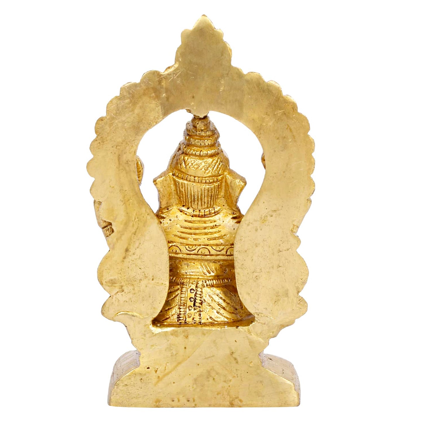 Brass Sitting Ganesha Idol Ganesha Statue Ganpati Murti for Home Entrance Decor Height 6 Inch.