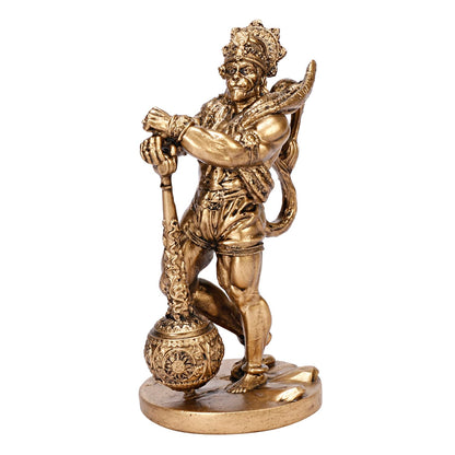 Warriors Lord Hanuman Ji Resin Murti Bajrangbali Bhagwan Sankat Mochan Statue for Pooja Home Decor Gift 5 Inch