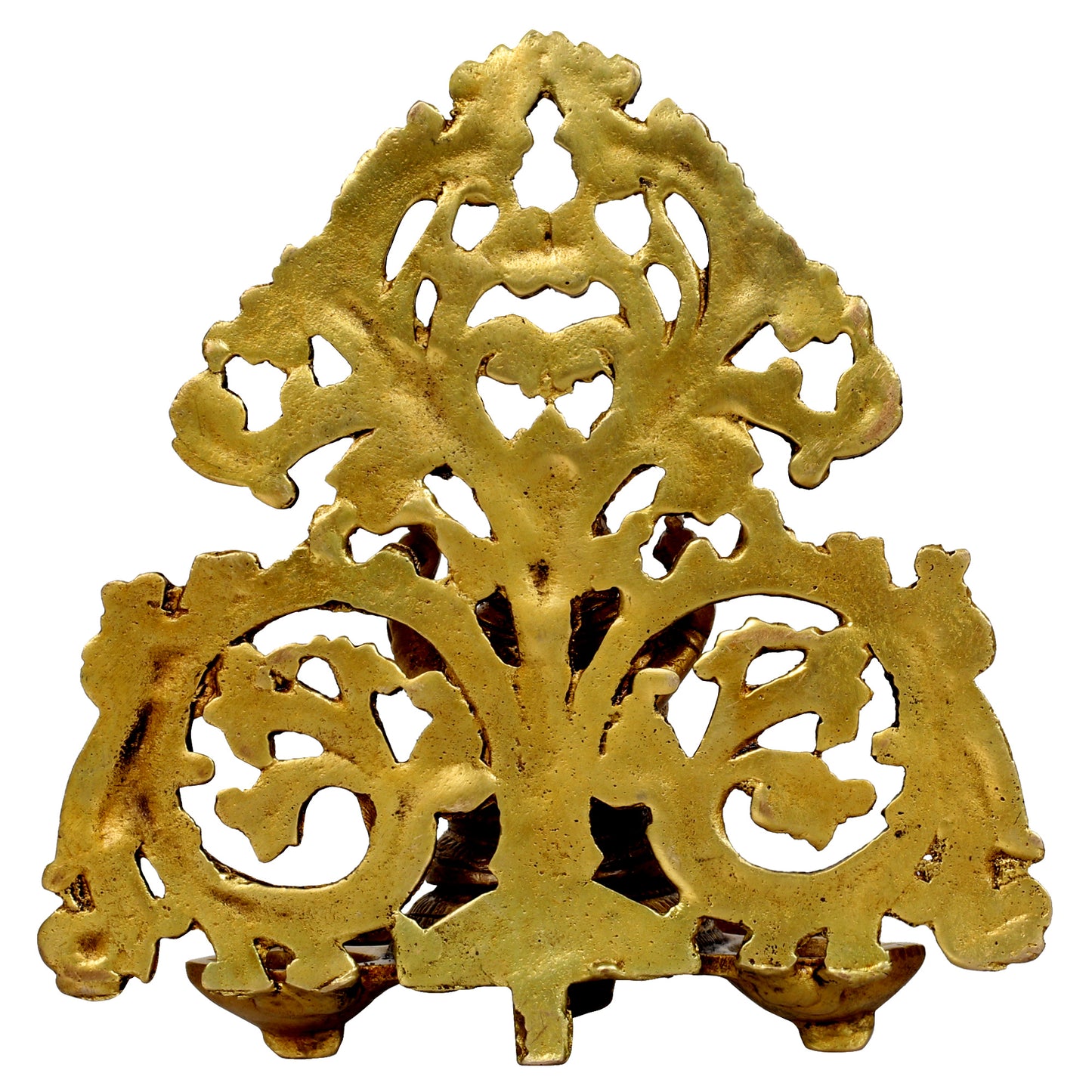 Brass Ganesh Diya with 6 Slots: Ideal for Aarti, Puja Room, Wall Hanging, Home Decor