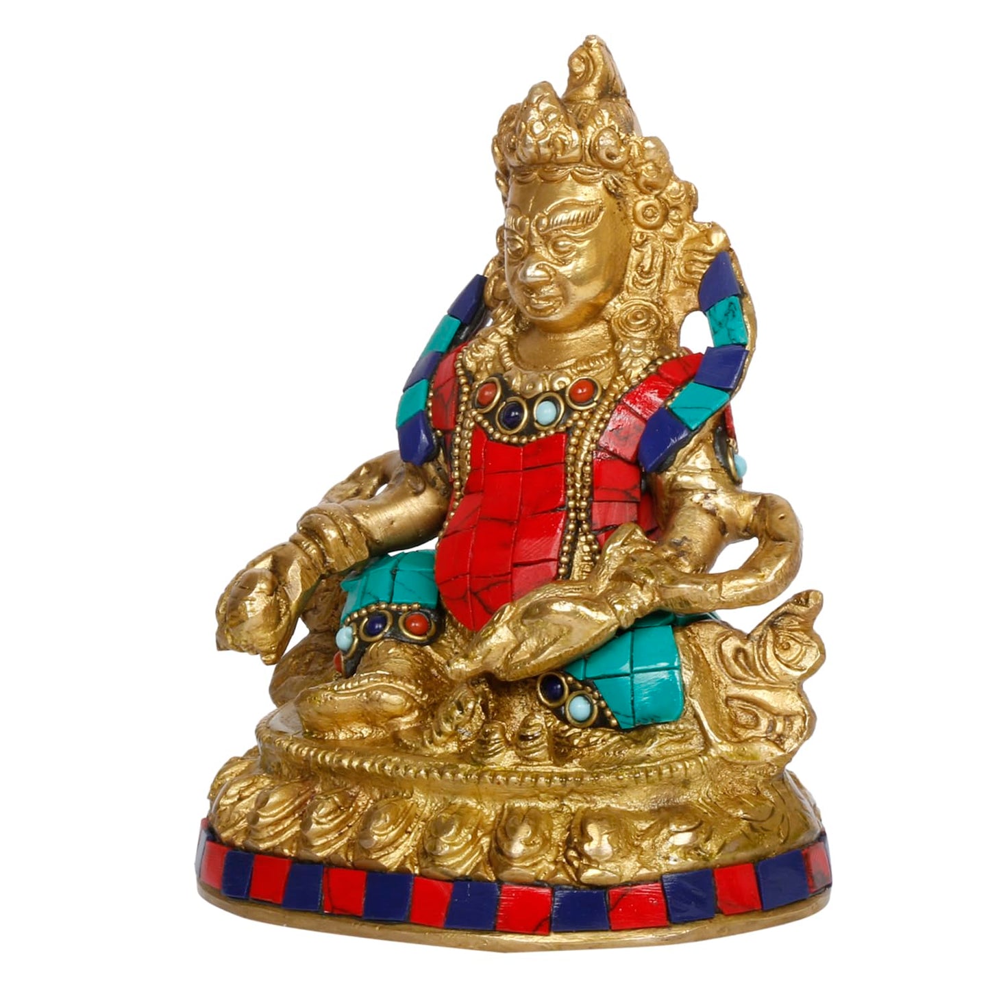 Brass Kuber Maharaj Murti Lord of Wealth Kubera Statue Idol for Tijori Locker Money Safe Maha Dosh Nivaran Prosperity