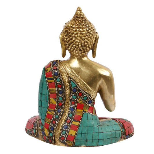 Brass Medicine Buddha statue for home as per Vastu for Home Decoration Office Table Showpiece Height 8 Inch