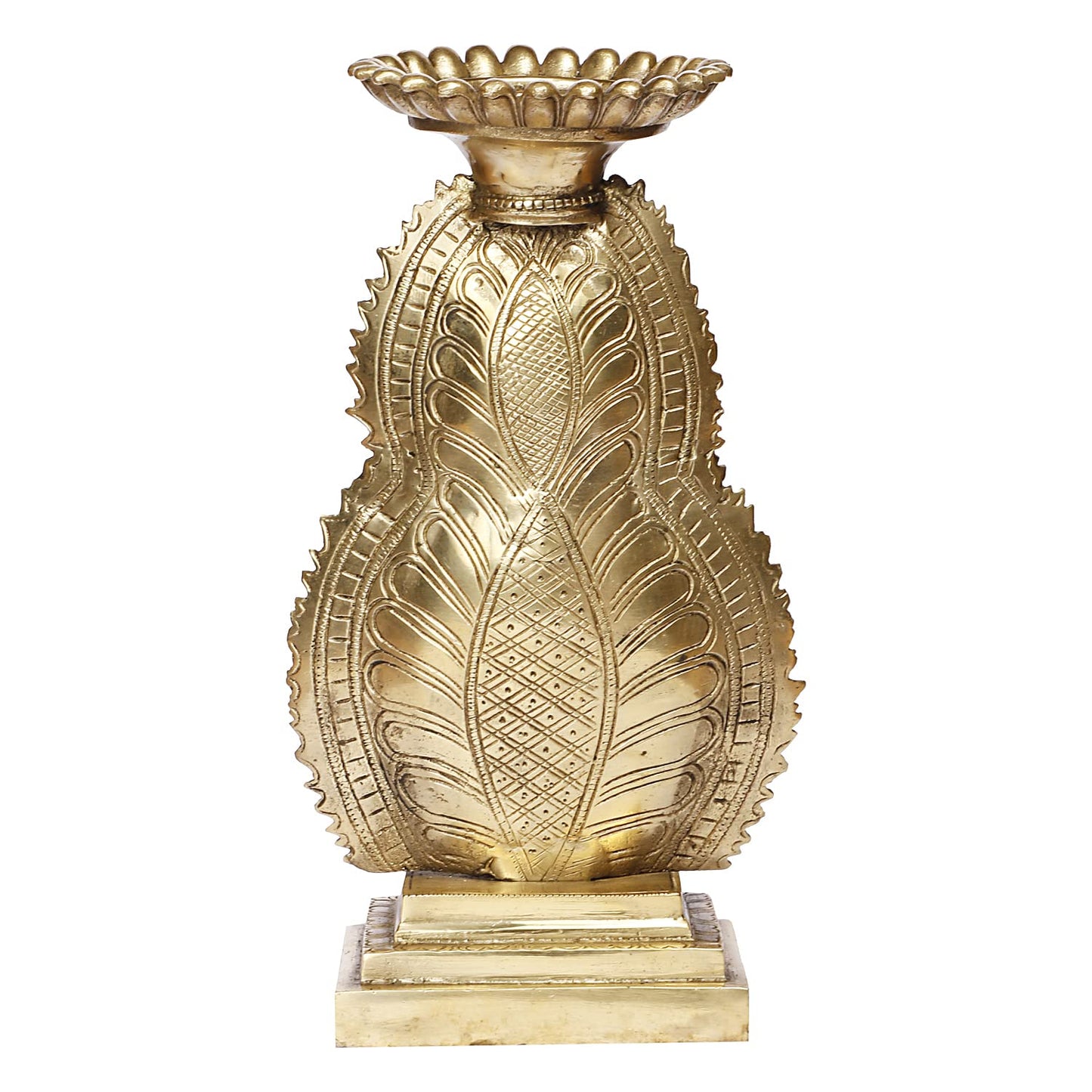 Brass Lord Buddha Head Meditating Statue for Home & Office Decor Showpiece - Big Size Height 12 Inch Weight 3.5 Kg Co...