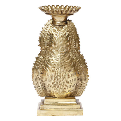 Brass Lord Buddha Head Meditating Statue for Home & Office Decor Showpiece - Big Size Height 12 Inch Weight 3.5 Kg Co...