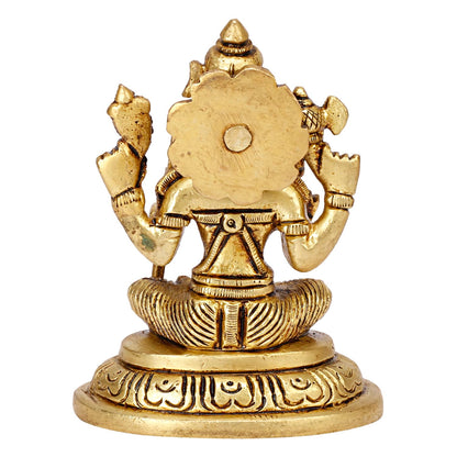 Brass Kamakshi Amman Idol Kamatchi Statue Kanchi Kamakshi Murti Kamatchi Kamakshi Gold Color Height 10 cm 1 Piece