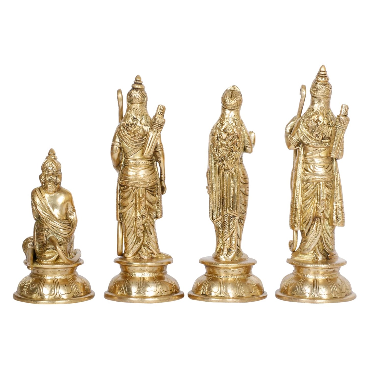 Brass Lord Rama Family Ram Darbar Ram, Sita, Laxman, Hanuman for Home Office Pooja Decor Gift Decor