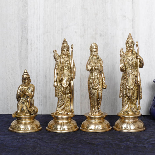 Brass Lord Rama Family Ram Darbar Ram, Sita, Laxman, Hanuman for Home Office Pooja Decor Gift Decor