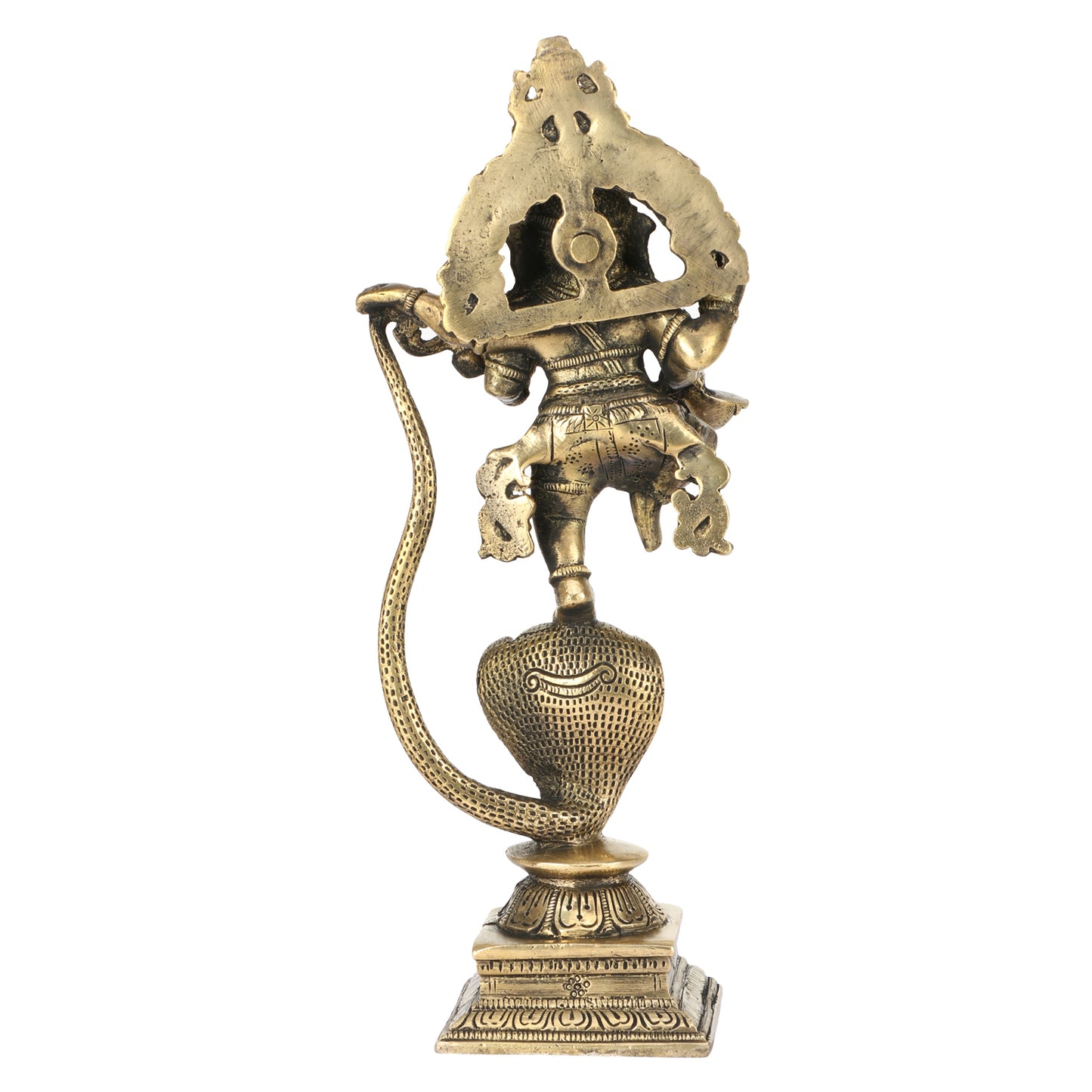 Brass Dancing Ganesha Idol In Gold Color Height 10 Inch Weight 1.4 Kg